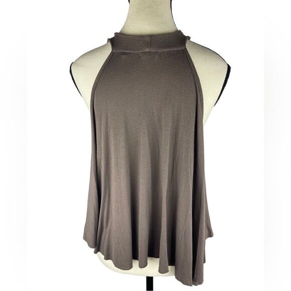 Kimchi Blue Women’s High Neck Olive Green Flow Tank Top Size: Medium - Picture 3 of 5